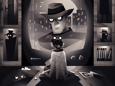 Ghosts art direction batman batman the animated series black and white bruce wayne design graphic design illustration pop culture texture textures the gray ghost vector