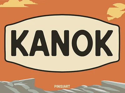 KANOK branding children classic display font font gaming movie poster retro vintage youtube