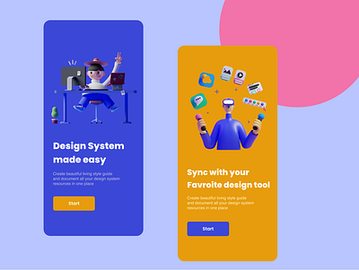 UX - Onboarding Screens 3d app branding clean design design design app illustration intro onboarding rkhd tools typography ui ui ux uidesign ux ux design