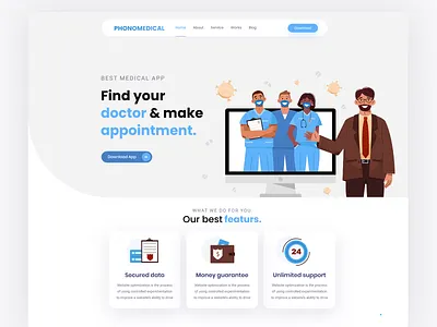 Best medical app clean corona covid desktop doctor health homepage icons interface ios iosdesign landing page design landingpage mac medicine mobile app design ui design web webdesign website