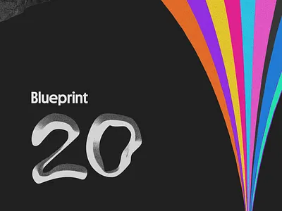 Blueprint 2020 Brand Identity & Elements 2020 80s brand digital event event event design graphic design logo graphicdesign identity paperback poster rainbows raster science fiction scifi space vhs visual design void