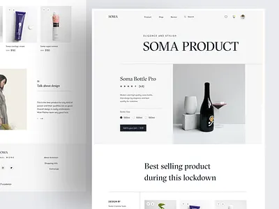 Soma Product Design 2020 agency website branding dribbble homepage homepage design homepagedesign landing page social soma soma ui turjadesign webdesign website website design