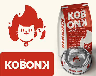 KOBONK cat catfeed logo logodesign pet petshop