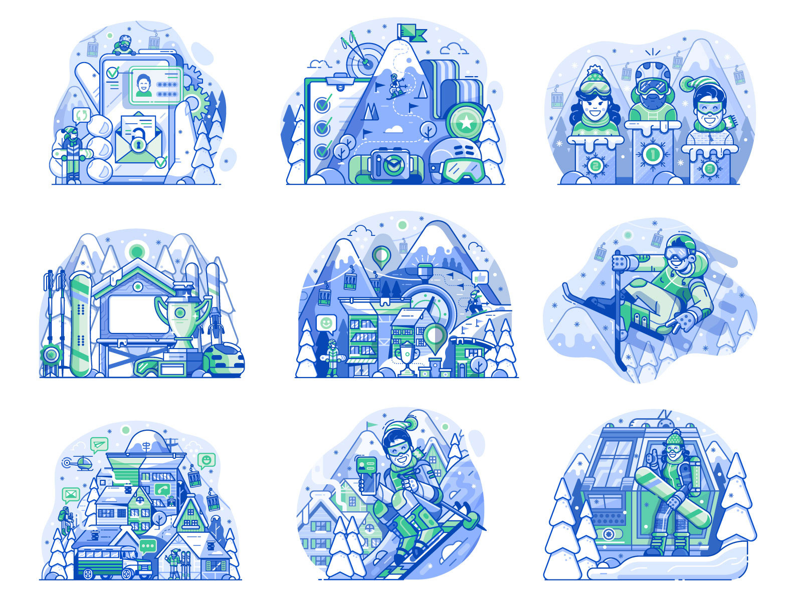 Example of Website Or Mobile App Spot Illustration