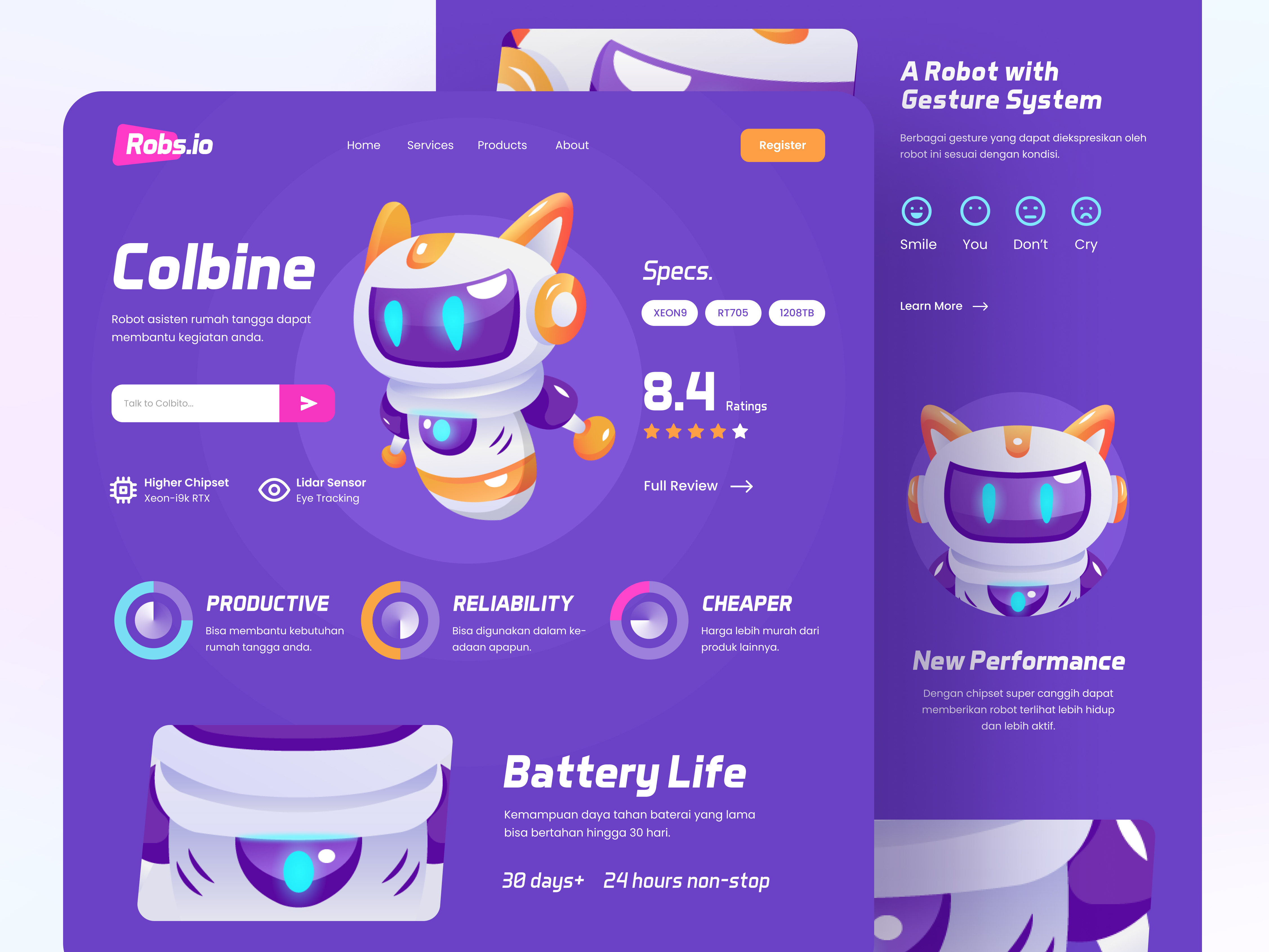 Example of Web & App Design With Playful 3D