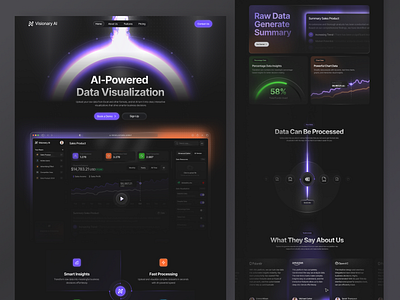 AI Landing Page ai artificial intelligence b2b black hole dark saas landing page dark sections dashboard home page landing landing page landing page design landing page saas saas home page saas landing page saas web saas web design saas website web design website website saas platform