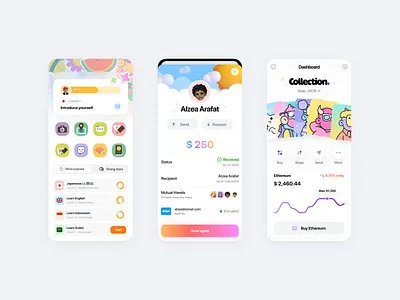 Random Single-Screen App Design - #VisualExploration app app design burnt toast clean colorful crypto crypto currency fintech flat illustration ios kids kids app learning app mobile mobile app ui ux vibrant wallet