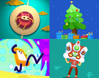 Animated Festive Greeting animation graphic design motion graphics