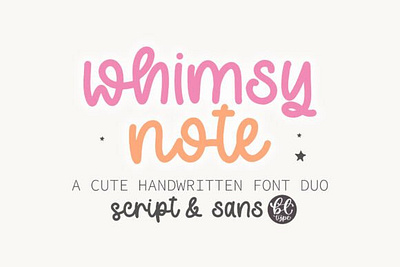 Whimsy Note font cute font font duo monoline sans serif