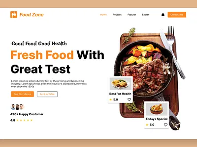Restaurant Landing Page Design figma design figma landing page design figma ui design figma website figma website ui landing page landing page design ui ui design ui ux ui ux design website design