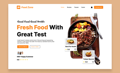 Restaurant Landing Page Design figma design figma landing page design figma ui design figma website figma website ui landing page landing page design ui ui design ui ux ui ux design website design