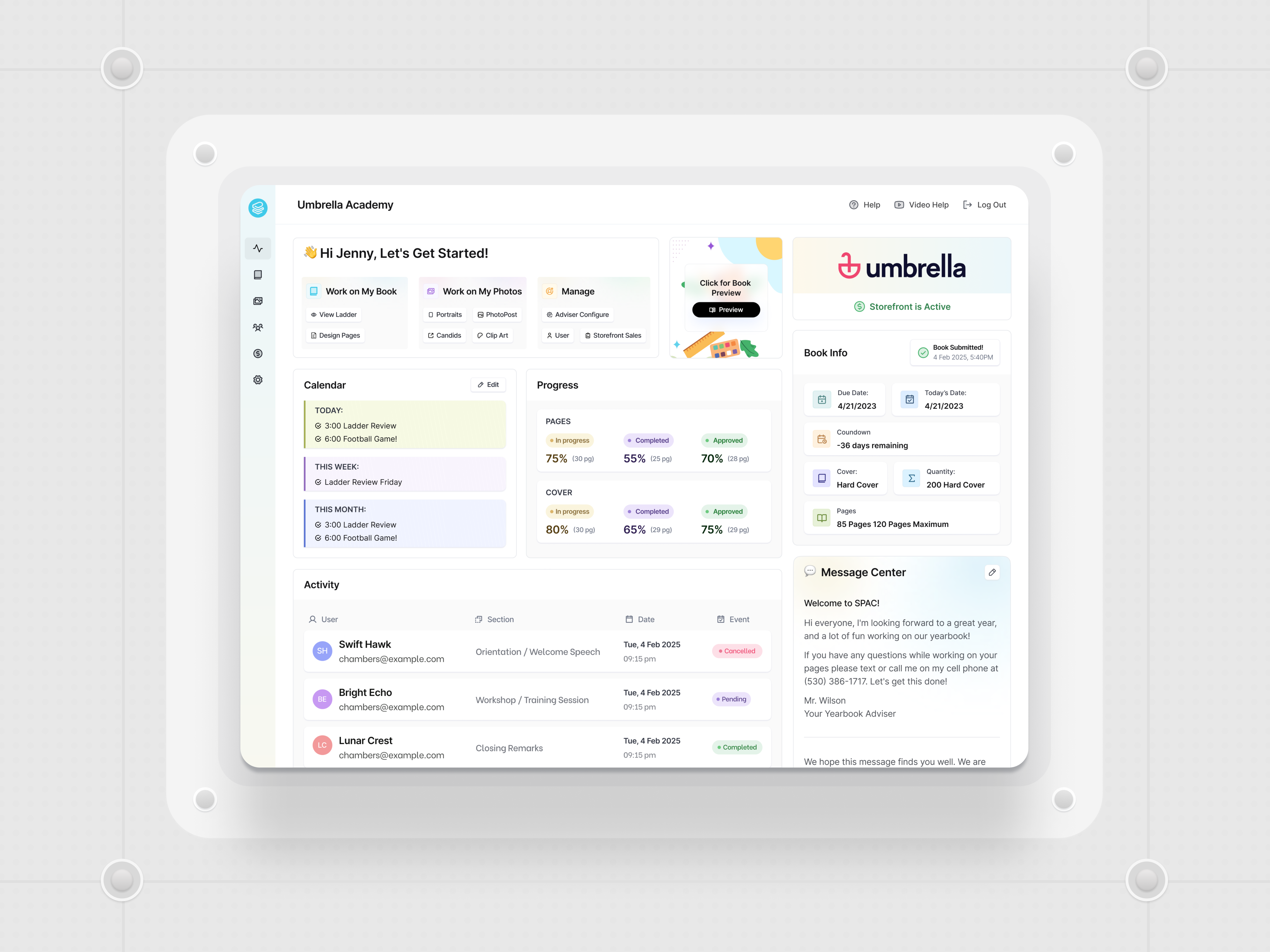 Example of The Academic Web App UI UX Design