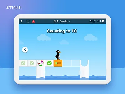 ST Math Game android branding buttons game icon icons illustrations ios math minimal ui uiux