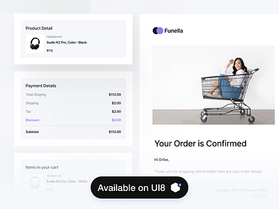 Email Marketing Template - Order Confirmed branding confirmed design email email campaign email design email template figma mail marketing template order order confirme product design template ui ui kit ui8 uikit