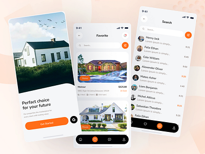 Real Estate Mobile App Redesign card clean feed filter home home screen iphone listing listing app mobile mobile app property app real estate real estate app real estate design real estate egent sign in ui ui design user interface