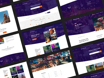 Discover Leeds attraction website clean clean website food food guide local guide website madebyswish modern modern website outdoor website purple website swish tourist attratctions ui ux website