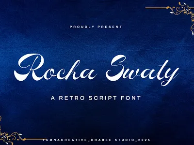 Rocha Swaty – Retro Script Font casual classic design fancy font handwritten illustration modern new old script typeface typography ui vintage web
