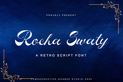 Rocha Swaty – Retro Script Font casual classic design fancy font handwritten illustration modern new old script typeface typography ui vintage web