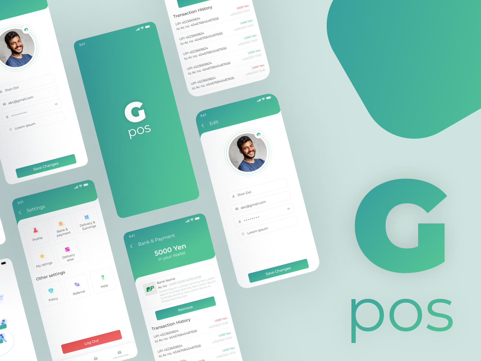 Gpos Delivery App Design app design mobile app design ui ui ux design user interface