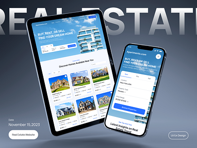 Real Estate Website Design home buying app property listing ui real estate landing page real estate web design rental website design