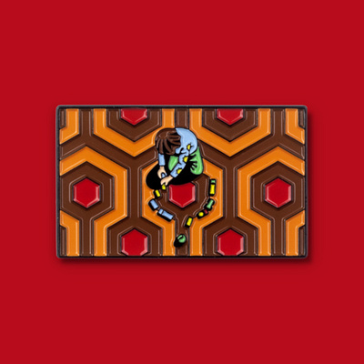 The Shining Enamel Pins carpet dan kuhlken danny dkng enamel pin hedge maze maze mondo nathan goldman pink stanley kubrick the shining