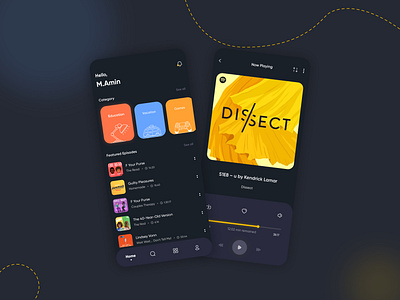 Podcast Concept adobe photoshop adobe xd adobe xd photoshop ui ux dark dark app dark theme dark ui design music music app musicplayer podcast podcasting ui ux