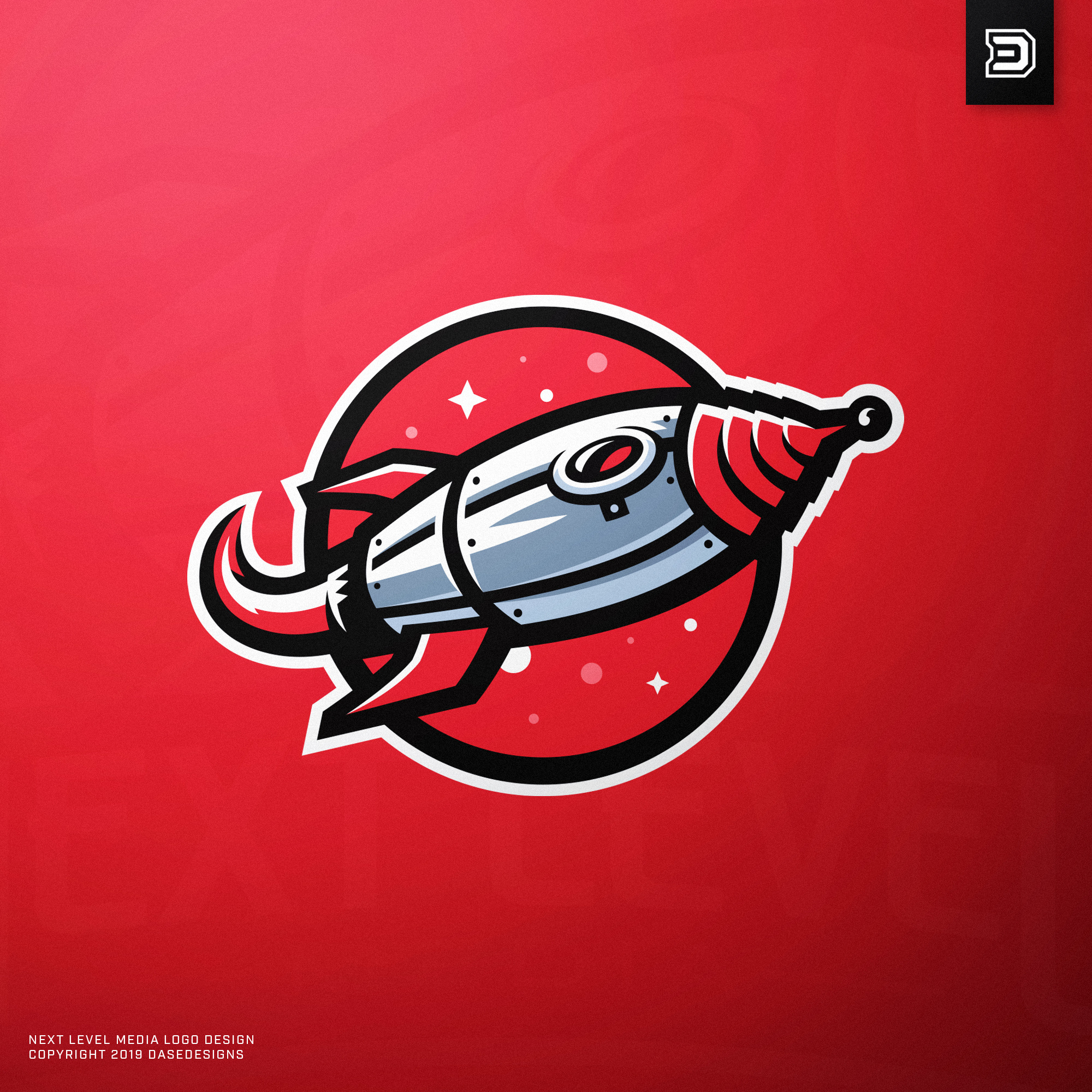 Rocketship Mascot Logo by Derrick Stratton on Dribbble