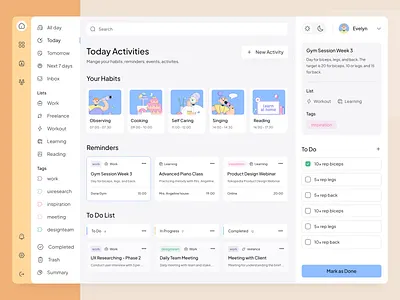 Task Management Web Application clean design design management app minimalist design schedule app task task app task management task website todo todo app todo list todo website ui ui design user interface web app web application web design website