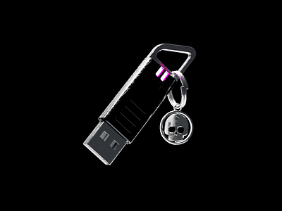 Test Project 3d 3d animation animated animation blender blender3d drive flashdrive illustration keychain thumbdrive