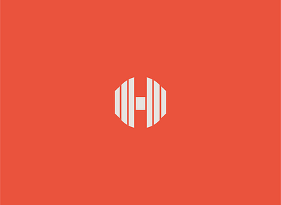 Hewlett Fitness Logo Mark brand brand identity branding design fitness geometric graphic design gym h icon identity logo logo design mark red seal type typography logo weight wellness