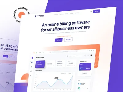 SAAS Website Header Redesign I Mooninvoice crm dashboard header hero hero image homepage invoice invoice management invoice website landing page management moon invoice navigation online invoice saas software ui design uiux uiuxdesign web app