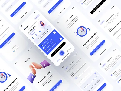 Contact card made digital blue business card clean clean ui contact card minimal mobile ui modern ui simple typography uidesign uiux userinterface webdesign