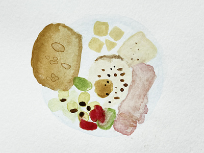 Breakfast illustration watercolor