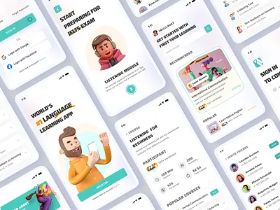 EDUBEEO - Elearning Mobile APP Concept app best ux bestui branding design elearning elearning app good ui typography ui ux web website