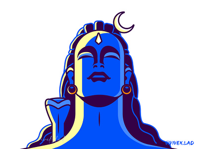 Mahashivratri | Har Har Mahadev ☘️ 🔱 adobe adobe illustrator art bholenath bluecolour design digital art flatdesign graphic design illustration mahadev mahashivratri shankar strokes vector