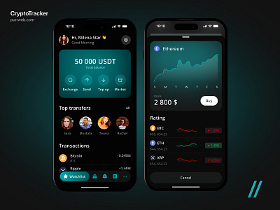 Crypto App Mobile iOS App android app app interface crypto crypto app design cryptocurrency dashboard design finance finance app fintech fintech app ios mobile mobile app mobile app design mobile ui online ui ux