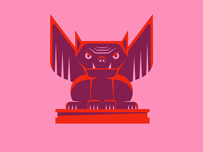 Inktober 2022 - Gargoyle angry design gargoyle illustration inktober inktober 2022 minneapolis pink vectober vector
