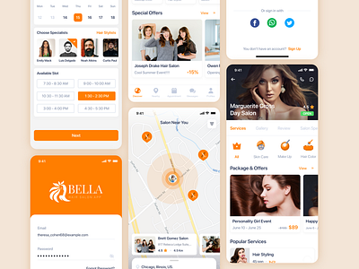 Bella - Hair Salon ui ux