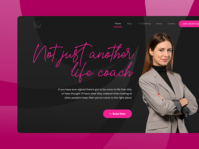 1 to 1 Coaching landing page 1 to 1 book now coaching creativerafat female landing page maxrafat personal trainer ui website