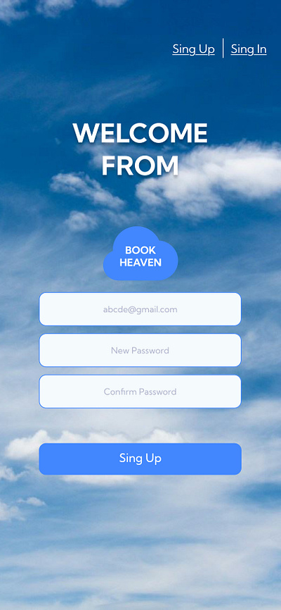 Heaven Book Mobile App branding ui