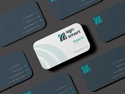 Business Card Design for AgriSMART abstract logo agriculture logo brand identity branding business card card mockup graphic design illustrator logo logo design minimal mockups photoshop visiting card visual identity