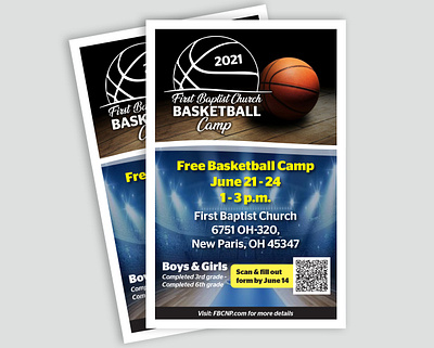 Basketball Camp Flier branding design flier graphic design illustration logo non profit poster print