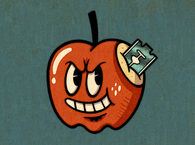 Razor Apple applepencil halloween illustration ipadpro october procreate sketch sketchbook