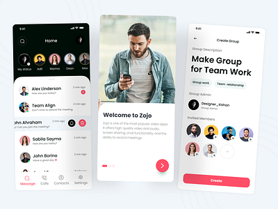 Zojo - Simplifying Team Collaboration appdesign branding creativedesign design dribbleshots figma illustration logodesign minimaldesign moderndesign prototype ui ux webdesign website