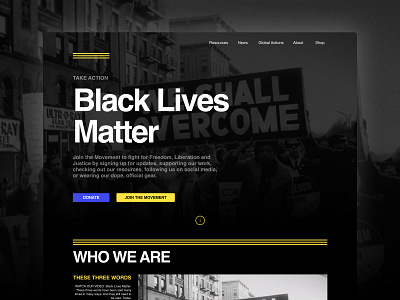 Daily UI - 003 blacklivesmatter blm dailyui dailyui 003 design landingpage ui visual