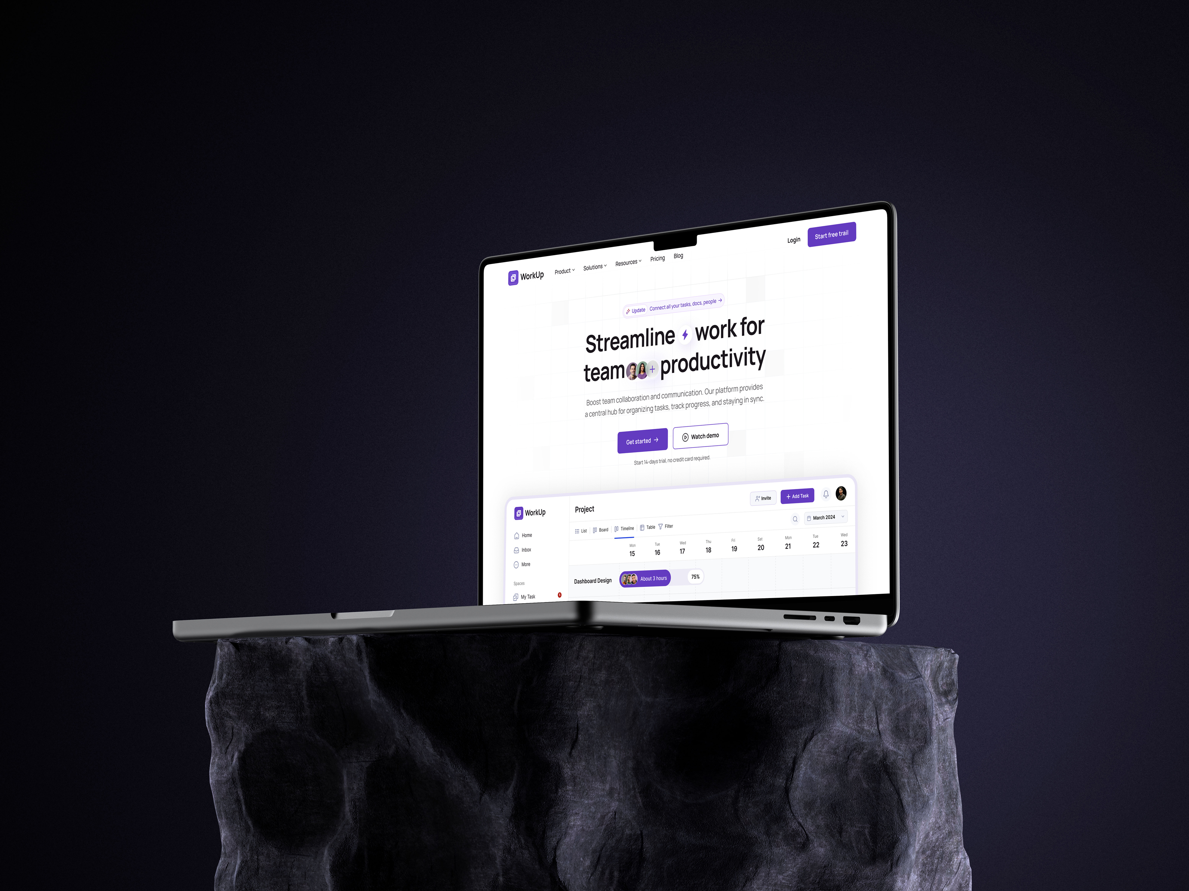 Example of Website UI/UX Design (Saa S)