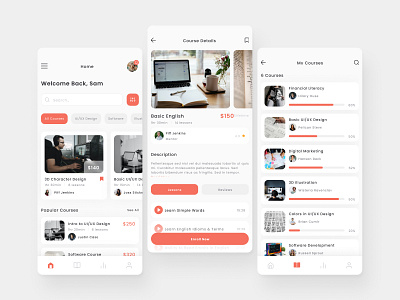 Online Course Mobile App branding course course era design fashion learning mobile app mobile app design mobile design mobile ui online online course trending trendy design ui uiux uiux design userinterface ux website