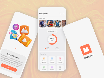 File Explorer appdesign appinterface cleandesign darkmodeui digitalorganization fileapp fileexplorerui filemanagement fileorganization filesystem folderui interfacedesign minimalui mobileappui moderndesign navigationui techui uicomponents uiux userinterface