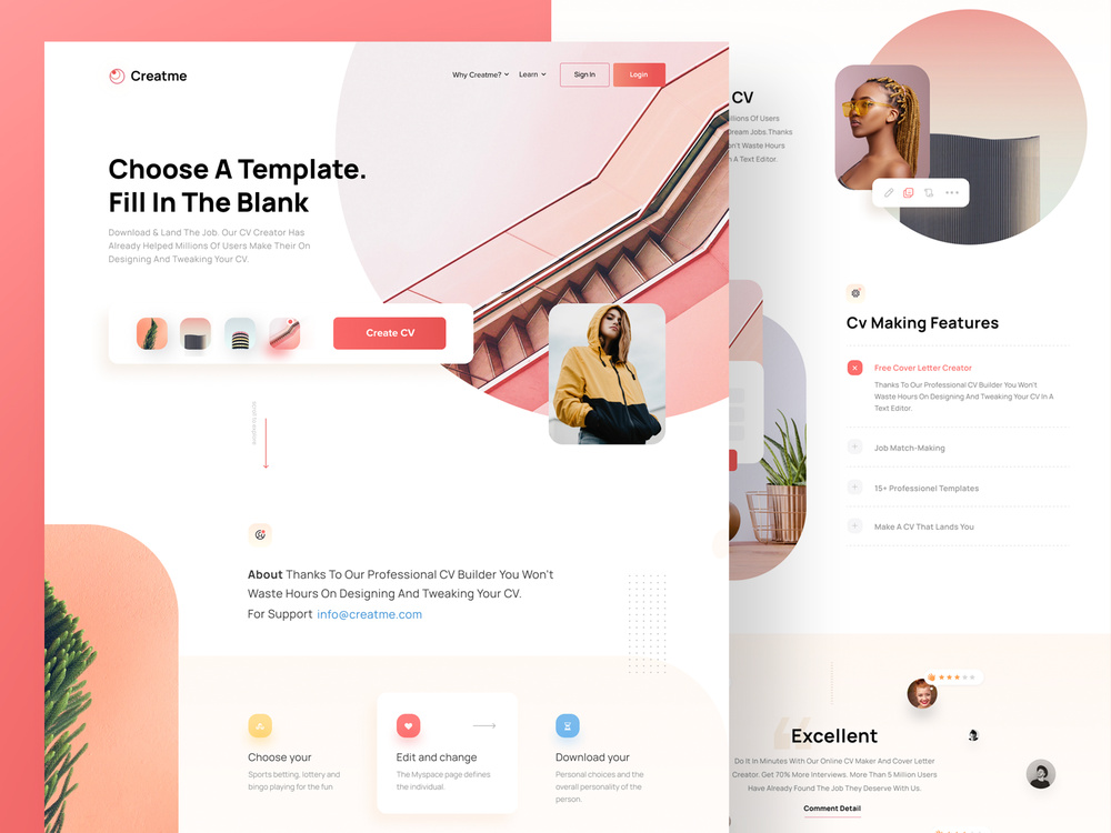 Example of Website & Landing Page Concept Design