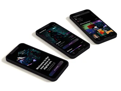 Moon - NFT Marketplace branding illustration logo mobile app product design prototype research ui uiux visual wireframes